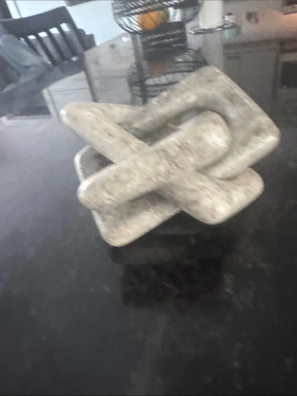Neutral Gray Interlocking Decorative Accent